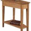 Console Tables * | Leick Home Leick Furniture Favorite Finds Wedge End Table In Natural Desert Sands
