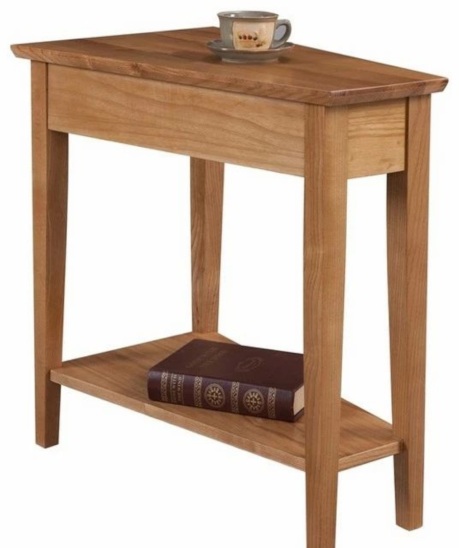Console Tables * | Leick Home Leick Furniture Favorite Finds Wedge End Table In Natural Desert Sands