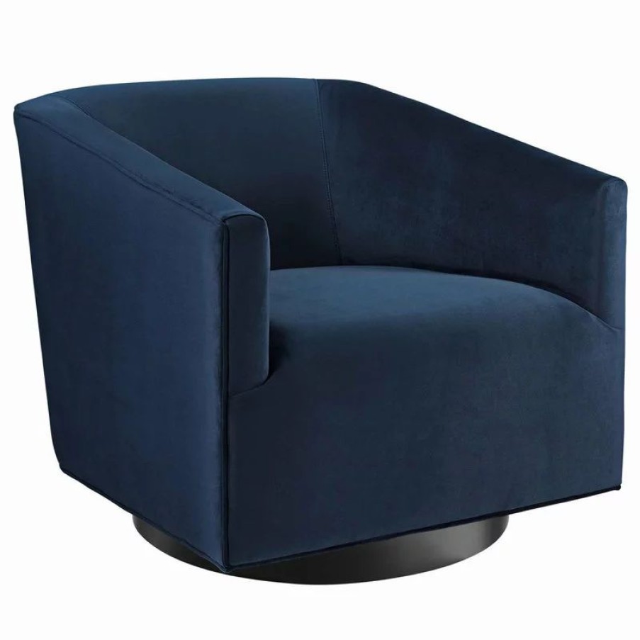 Chairs * | Modway Twist Accent Lounge Performance Velvet Swivel Chair Eei-3456-Mid