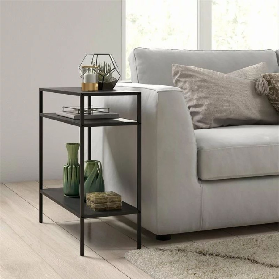Coffee & Accent Tables * | Henn&Hart 24 Blackened Bronze Metal Side Table