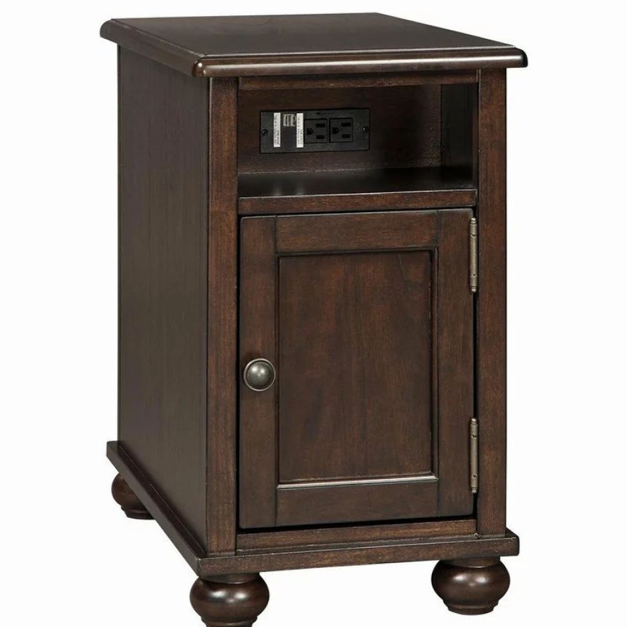 Coffee & Accent Tables * | Signature Design Of Ashley Barilanni Chairside End Table With Usb Ports & Outlets