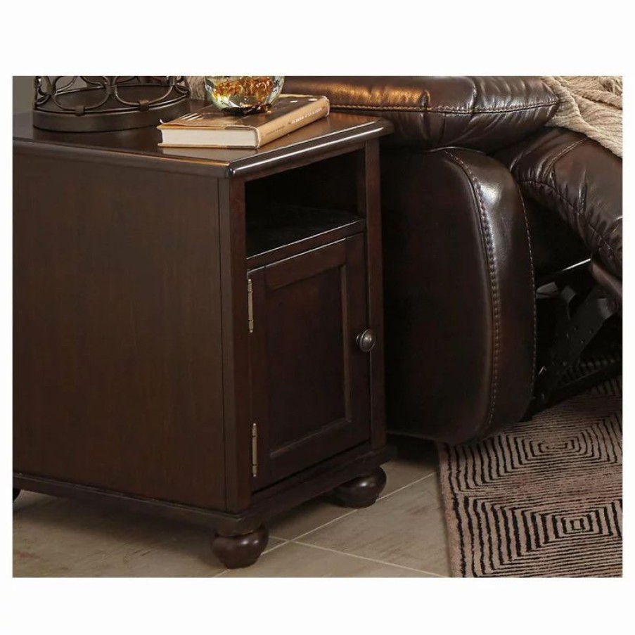 Coffee & Accent Tables * | Signature Design Of Ashley Barilanni Chairside End Table With Usb Ports & Outlets