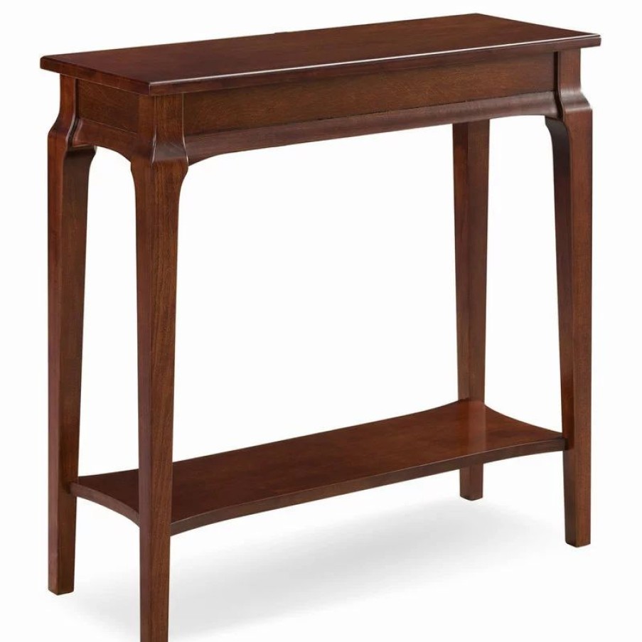 Console Tables * | Leick Home Stratus Hall Stand In Heartwood Cherry