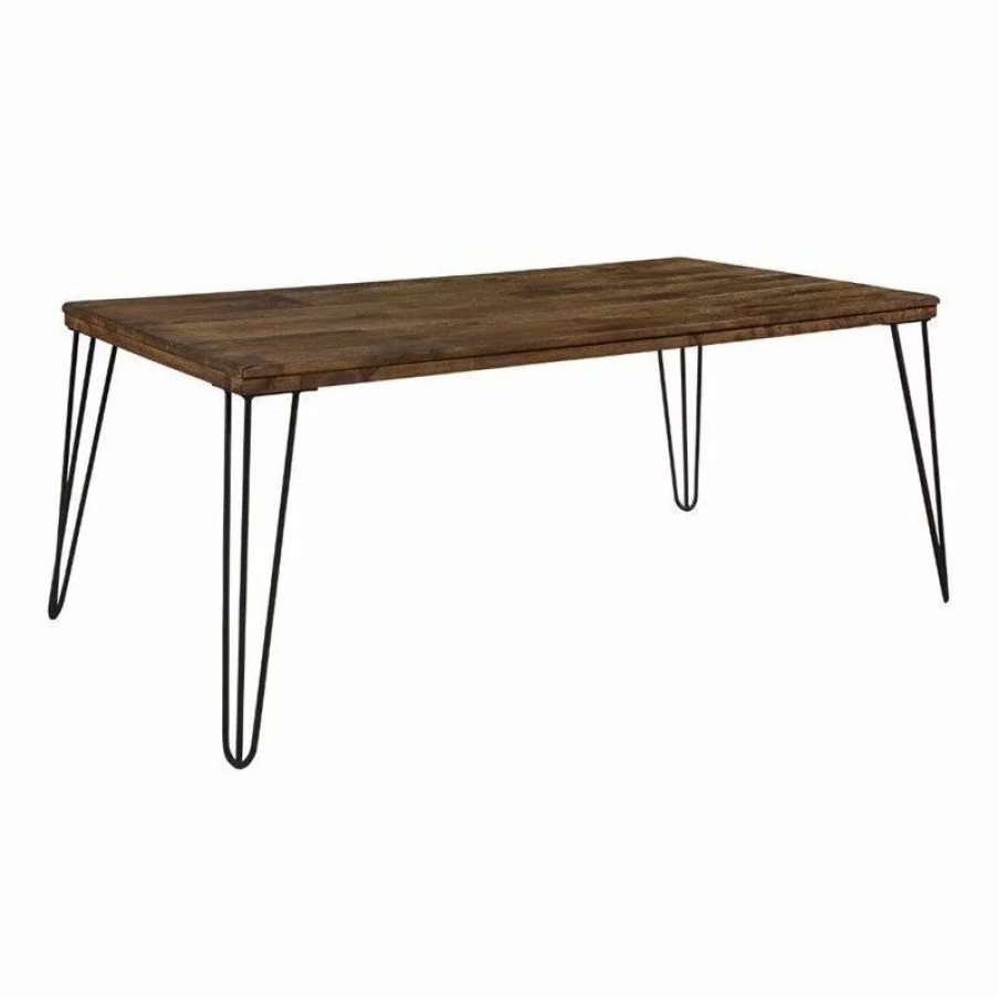 Coffee & Accent Tables * | Domain Industries Inc. Lexicon Kellson Wood Coffee Table In Rustic Oak And Black