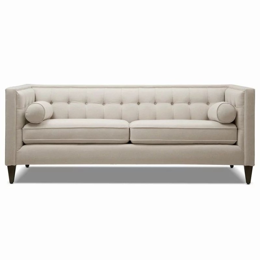 Sofas & Sectionals * | Jennifer Taylor Home Jack 84 Modern Tuxedo Tufted Sofa, Sky Neutral Beige