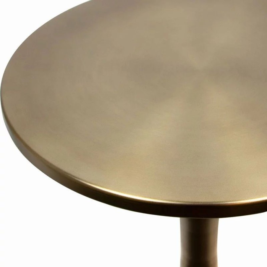 Coffee & Accent Tables * | Lumisource 24 H Round Metal Matte Golden Bronze Accent Table