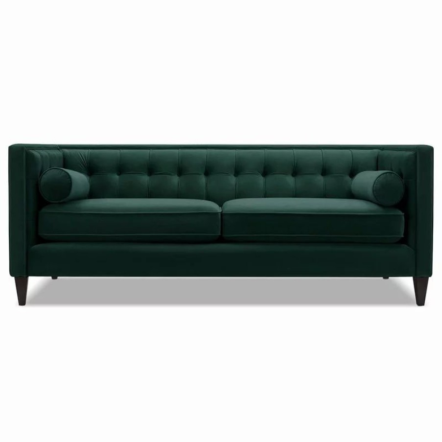 Sofas & Sectionals * | Jennifer Taylor Home Jack 84 Modern Tuxedo Tufted Sofa, Hunter Green
