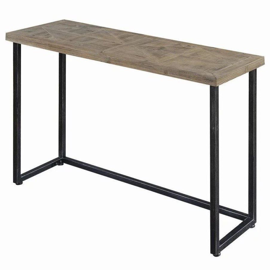 Console Tables * | Convenience Concepts Laredo Console Table In Natural Wood Finish And Black Frame