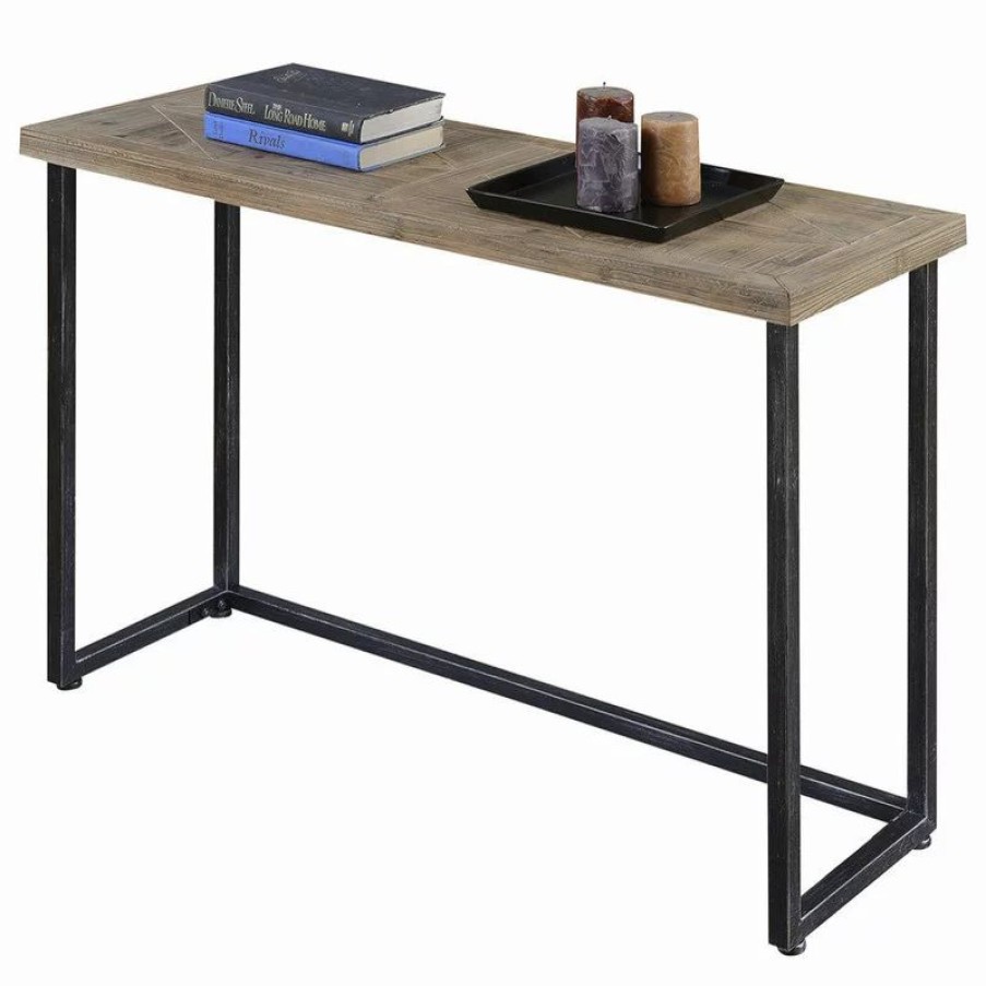 Console Tables * | Convenience Concepts Laredo Console Table In Natural Wood Finish And Black Frame