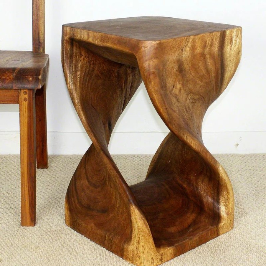 Coffee & Accent Tables * | Haussmann Inc Twist End Table 15 X23 , Walnut