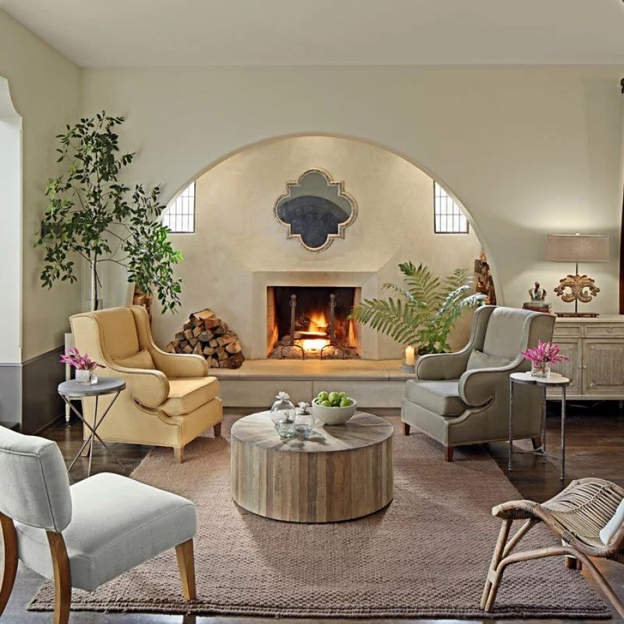 Coffee & Accent Tables * | Gabby Cyrano Recycled Wood Circular Coffee Table
