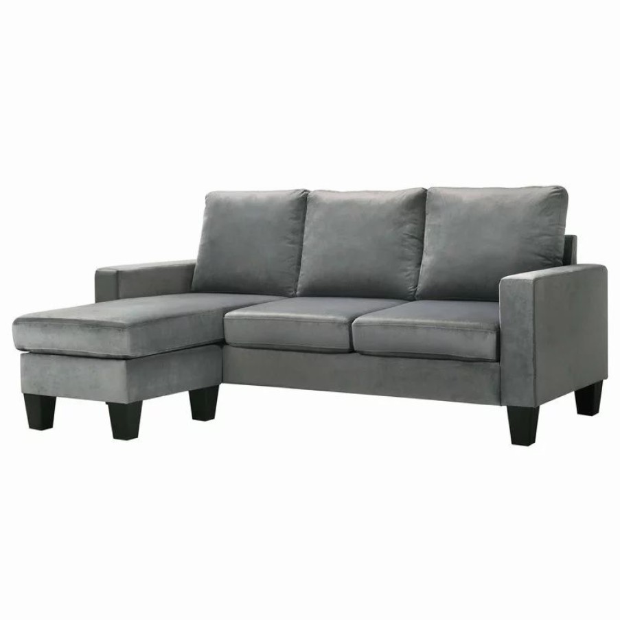 Sofas & Sectionals * | Glory Furniture Jessica Sofa Chaise, Gray