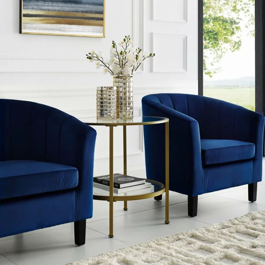 Coffee & Accent Tables * | Crosley Aimee Glass Side Table