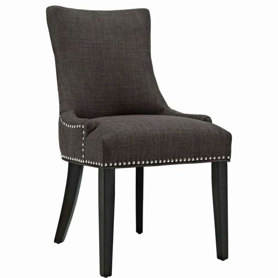 Chairs * | Lexmod Marquis Upholstered Fabric Dining Chair, Brown