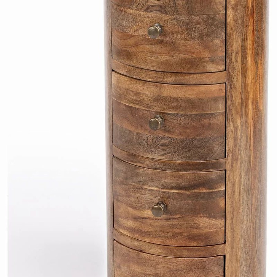Coffee & Accent Tables * | Butler Specialty Company Liam Light Brown Wood End Table With Storage, 1176312