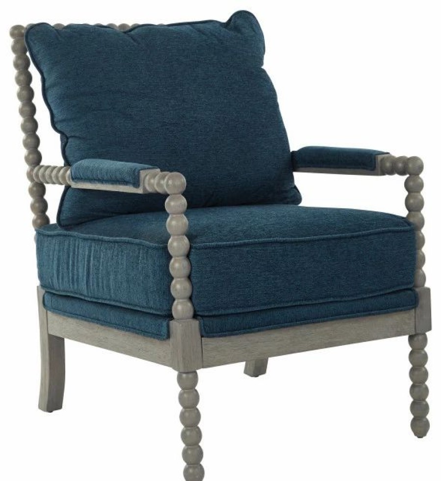 Chairs * | Office Star Products Chair Brushed Gray Base, Azure