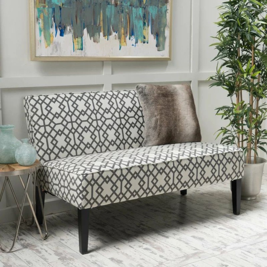 Sofas & Sectionals * | Gdfstudio Charlotte Modern Fabric Loveseat