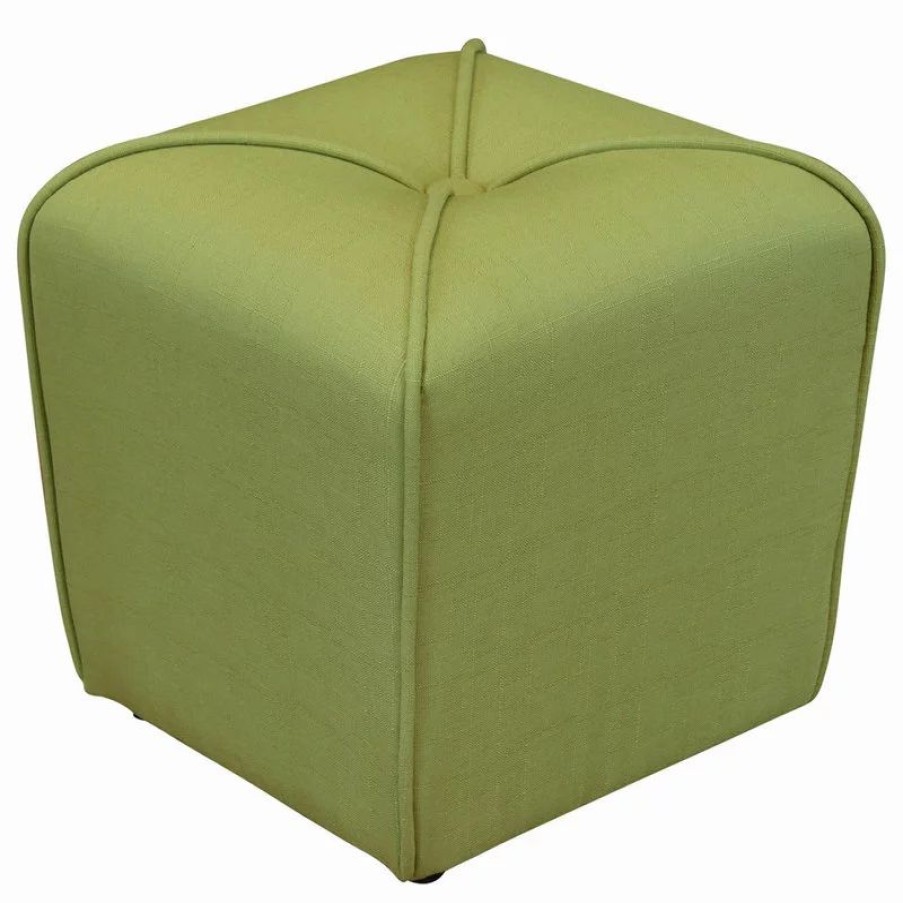 Footstools & Ottomans * | Monsoon Pacific Sopri Upholstered Ottoman, Apple Green