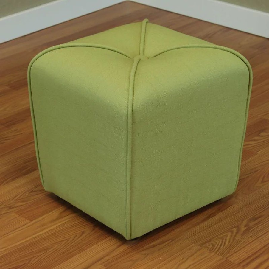Footstools & Ottomans * | Monsoon Pacific Sopri Upholstered Ottoman, Apple Green