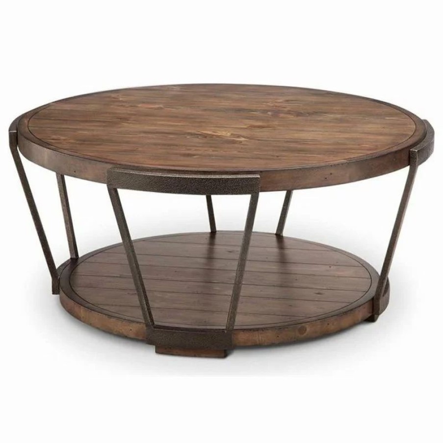 Coffee & Accent Tables * | Magnussen Home Furnishings Magnussen Yukon Industrial Bourbon Coffee Table With Casters