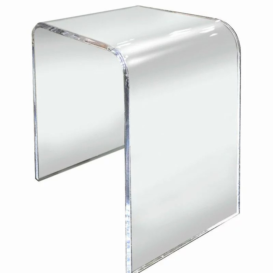 Coffee & Accent Tables * | Southeastflorida 18 X 12 X 18 X 3/4 Clear Acrylic End Table Or Shower Bench