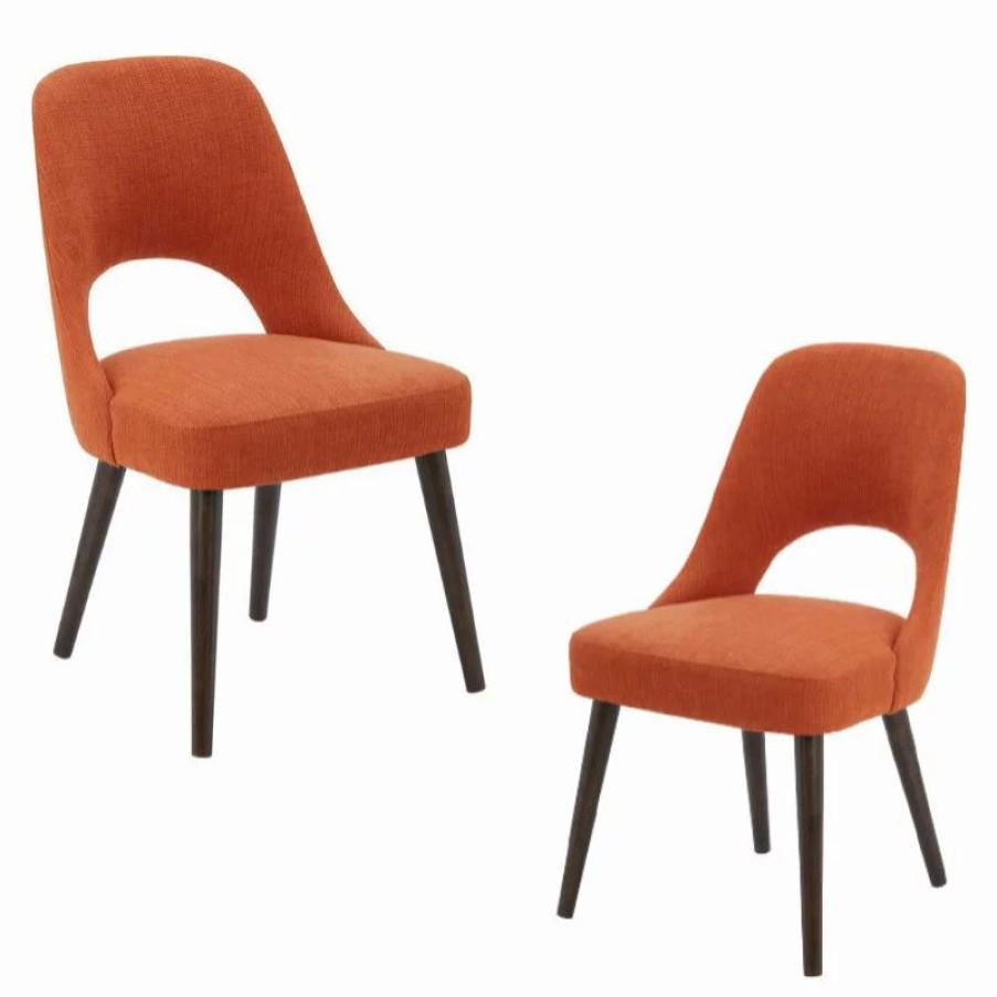 Chairs * | Olliix Ink+Ivy Nola Dining Chairs, Set Of 2, Orange