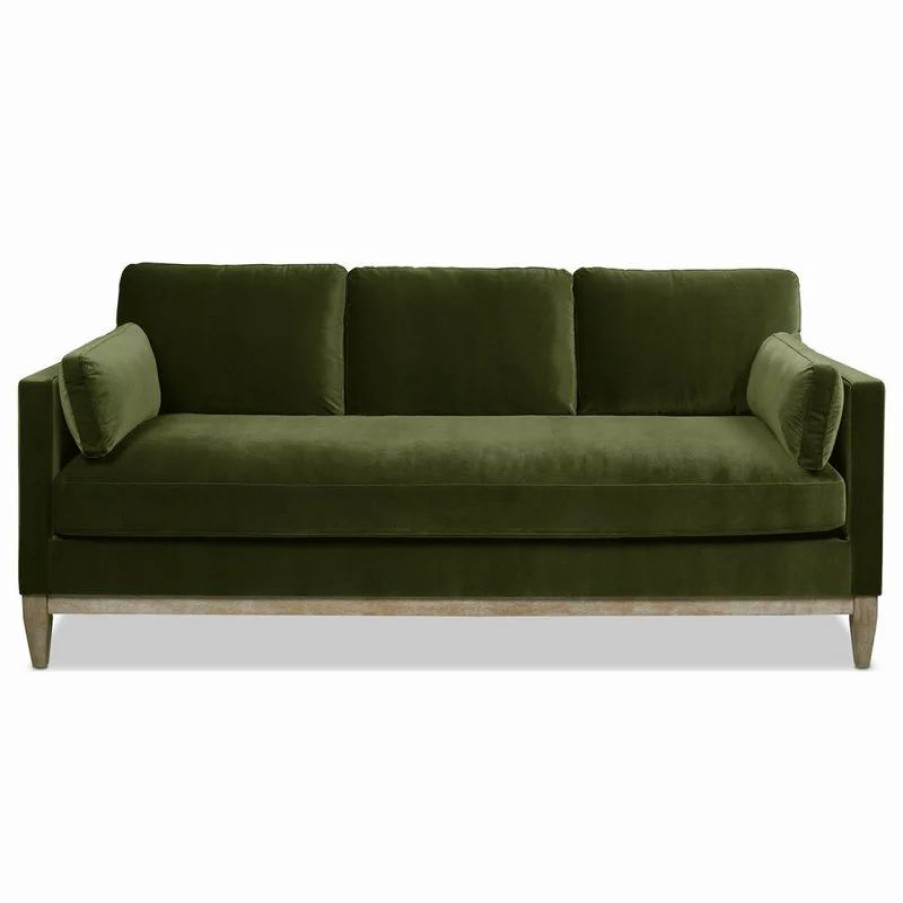 Sofas & Sectionals * | Jennifer Taylor Home Knox 84 Modern Farmhouse Sofa, Olive Green Performance Velvet