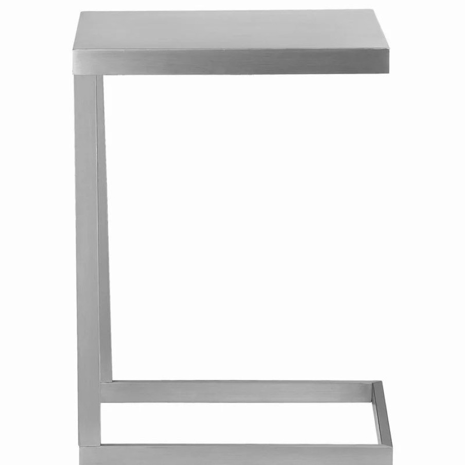 Coffee & Accent Tables * | Pangea Home Century Tray Table Brushed Metal