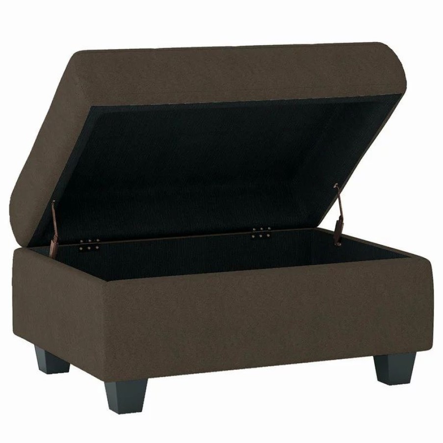 Sofas & Sectionals * | Lexicon Home Hedera Sectional Collection, Chocolate Color, Ottoman