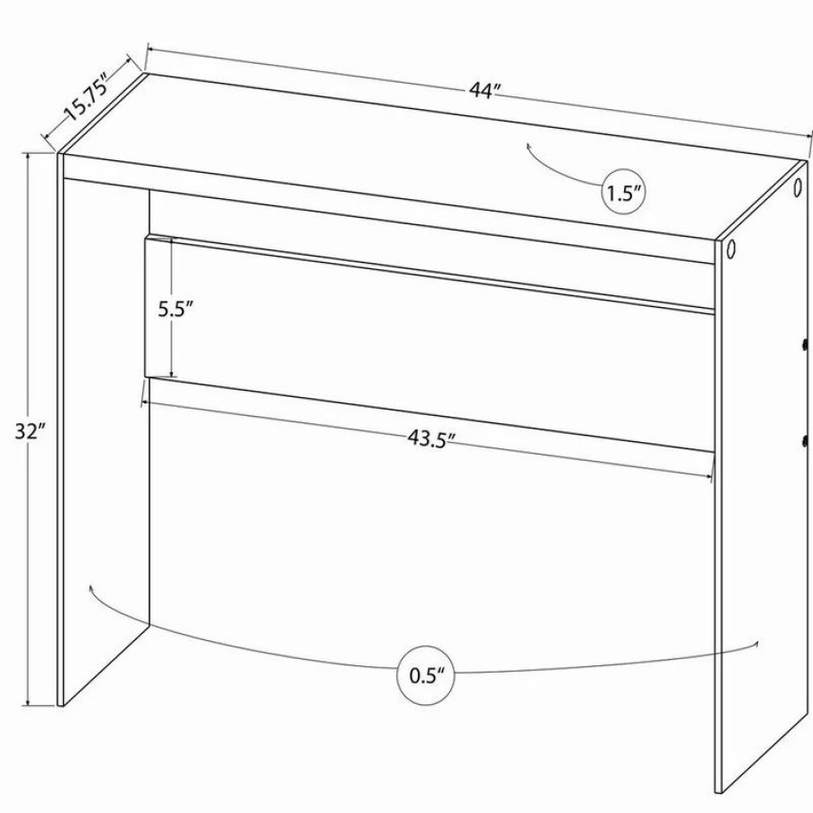 Console Tables * | Monarch Accent Table Console Entryway Narrow Sofa Bedroom Tempered Glass Grey