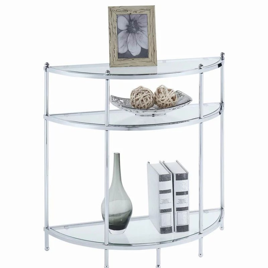 Console Tables * | Convenience Concepts Royal Crest 3 Tier Half-Circle Entryway Table S11-141