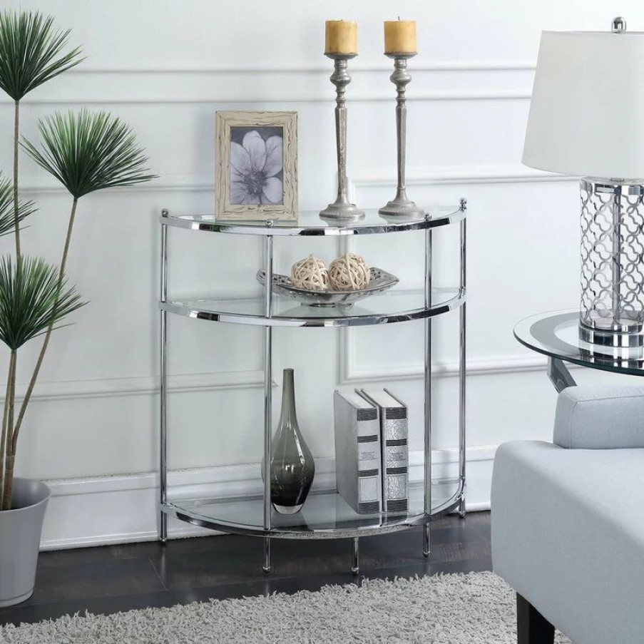 Console Tables * | Convenience Concepts Royal Crest 3 Tier Half-Circle Entryway Table S11-141
