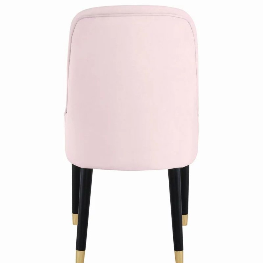 Chairs * | Mod The Maisie Dining Chair, Pink, Velvet, Set Of 2