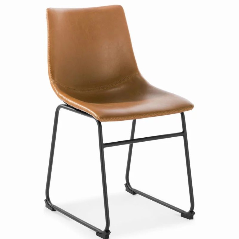Chairs * | Edgemod Brinley Dining Chair, Set Of 2, Tan