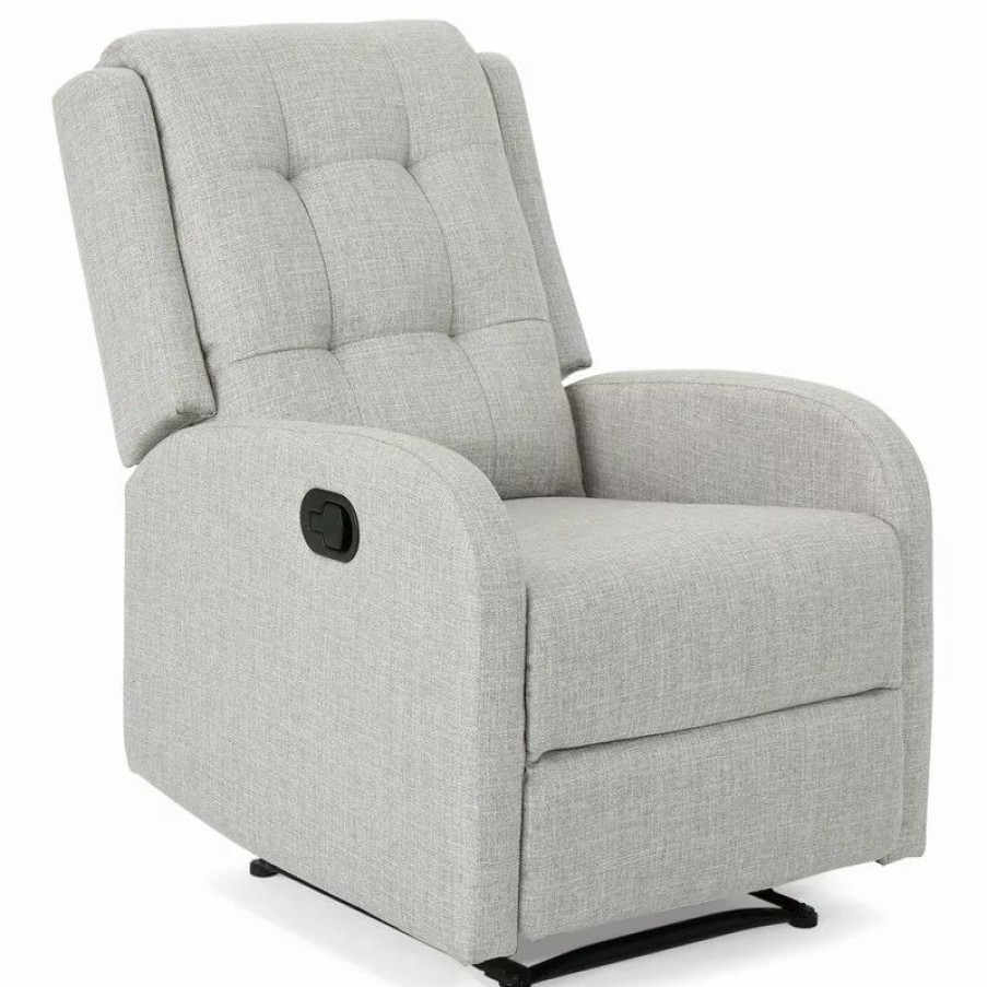 Chairs * | Gdfstudio Gdf Studio Smith Traditional Upholstered Recliner, Beige/Black