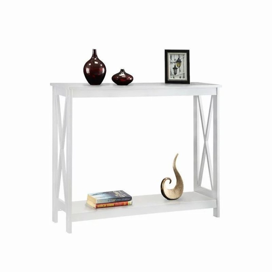 Console Tables * | Convenience Concepts Oxford Console Table In White Wood Finish