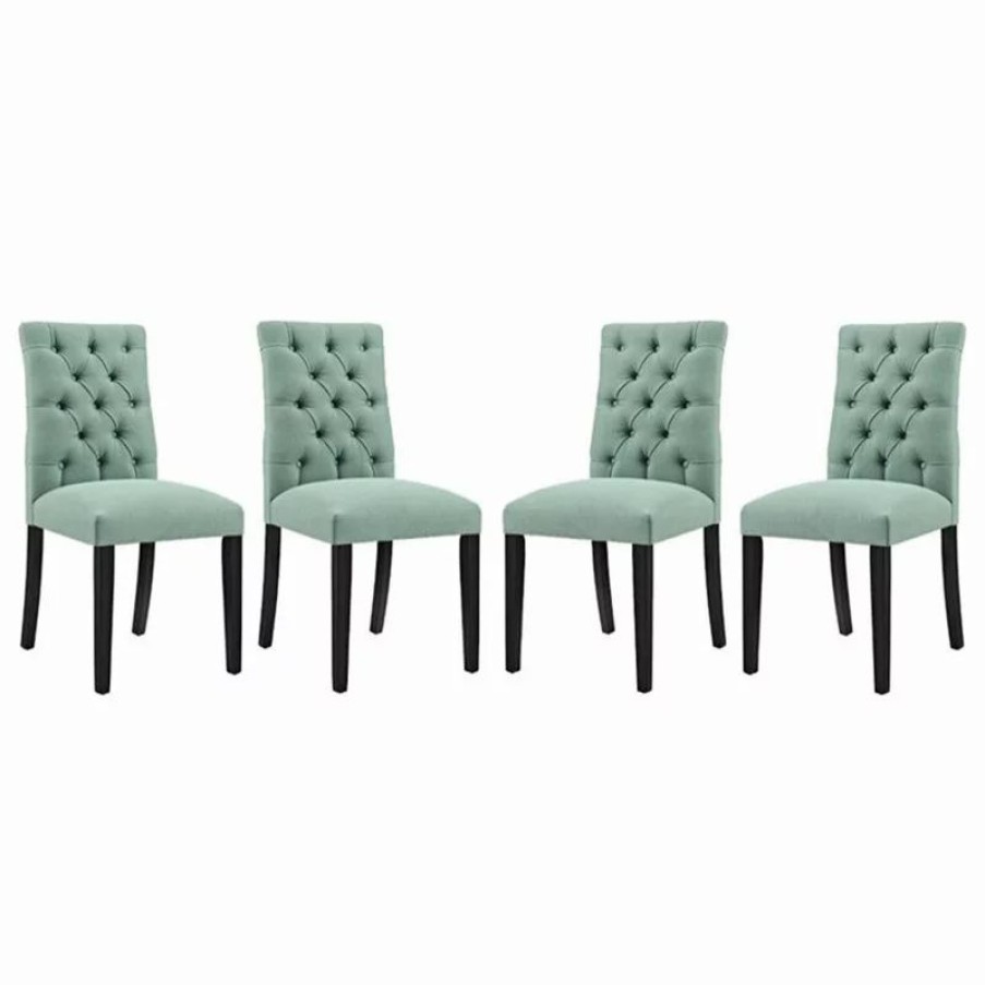 Chairs * | Modway Duchess Dining Chair In Laguna (Set Of 4)
