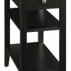 Coffee & Accent Tables * | Convenience Concepts American Heritage 1 Drawer Chairside End Table With Shelves