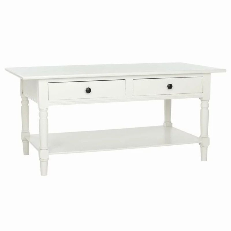 Coffee & Accent Tables * | Safavieh Boris 2-Drawer Coffee Table, Distressed Cream
