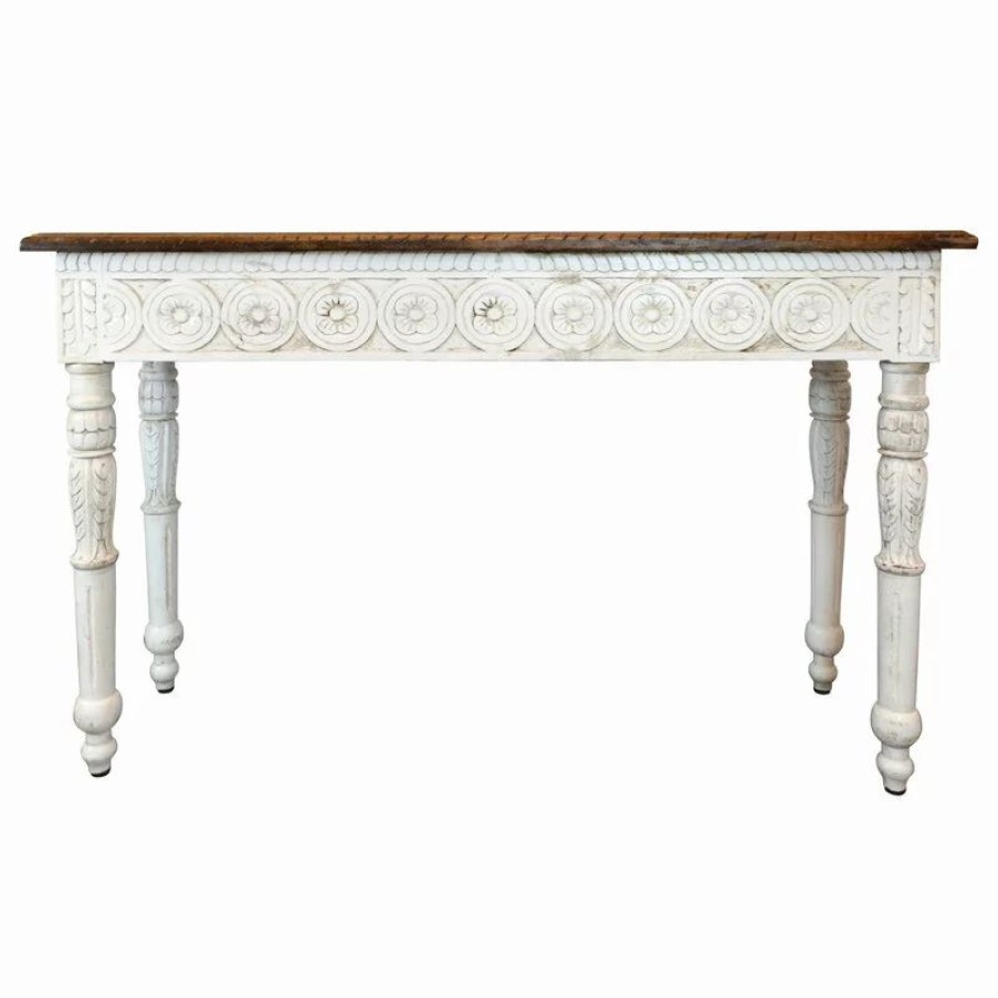 Console Tables * | Moti Hand-Carved Console Table