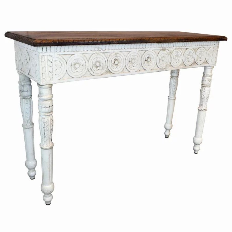 Console Tables * | Moti Hand-Carved Console Table