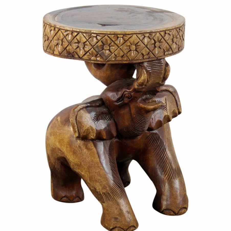 Coffee & Accent Tables * | Kammika Import Export Co., Ltd (Thailand) Haussmann Wood Chang End Table 15 D X 20 Inch High Walnut Oil