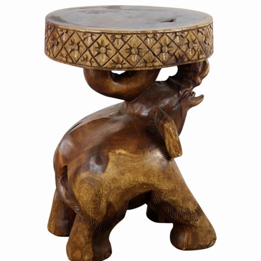 Coffee & Accent Tables * | Kammika Import Export Co., Ltd (Thailand) Haussmann Wood Chang End Table 15 D X 20 Inch High Walnut Oil