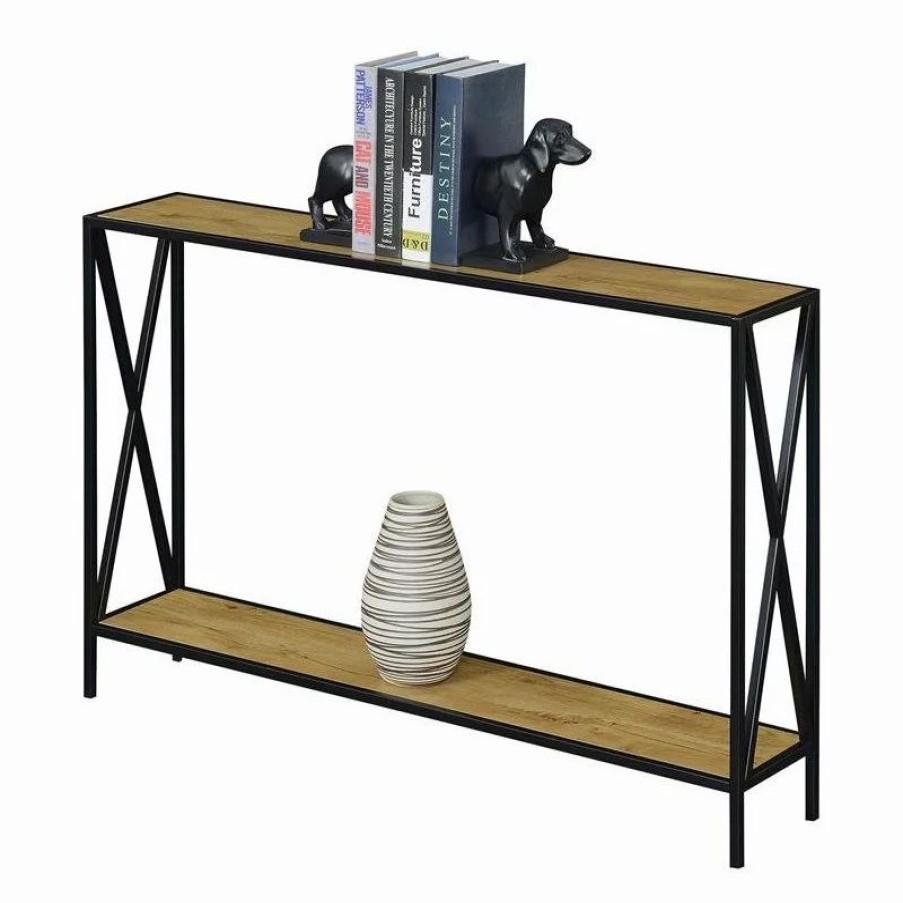 Console Tables * | Convenience Concepts Tucson Console Table In Light Oak Wood Finish