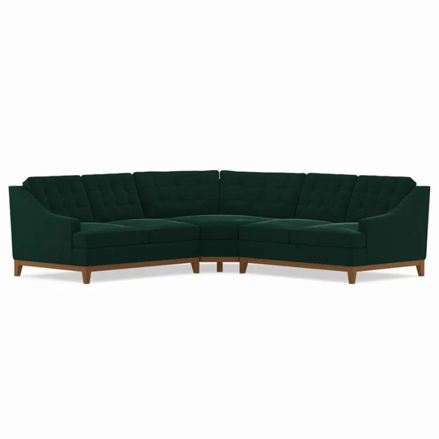 Sofas & Sectionals * | Apt2B Bannister 3-Piece Sectional Sofa, Evergreen Velvet