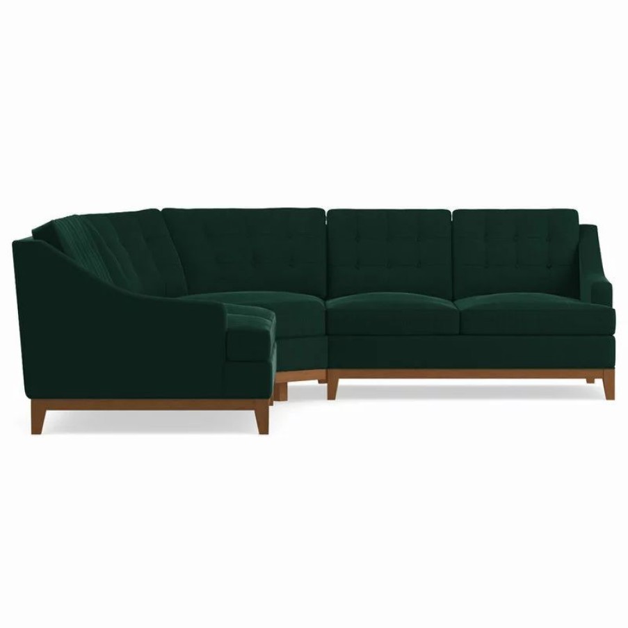 Sofas & Sectionals * | Apt2B Bannister 3-Piece Sectional Sofa, Evergreen Velvet