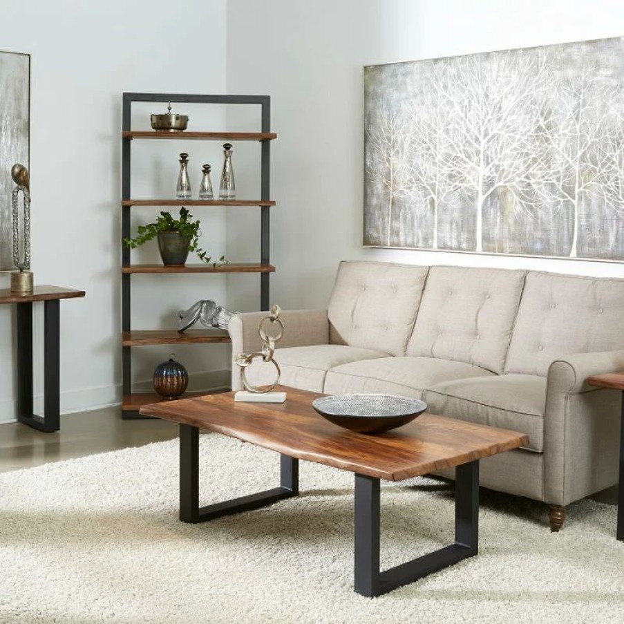 Console Tables * | Coast To Coast Imports, Llc Brownstone Ii Nut Brown Console Table