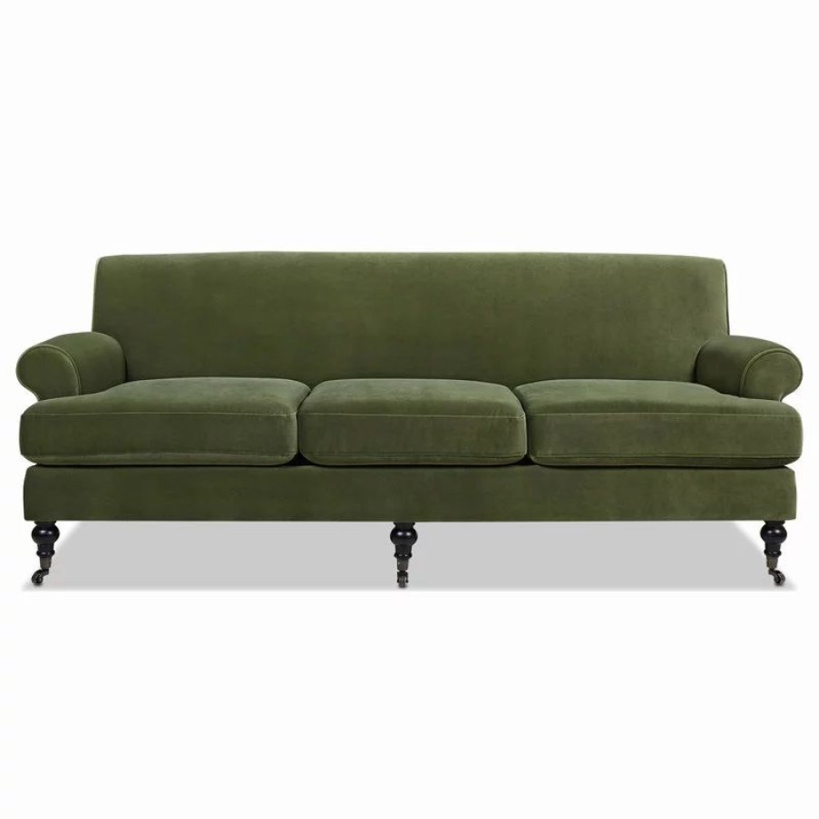 Sofas & Sectionals * | Jennifer Taylor Home Alana 88 Lawson 3-Seater Sofa, Olive Green Performance Velvet