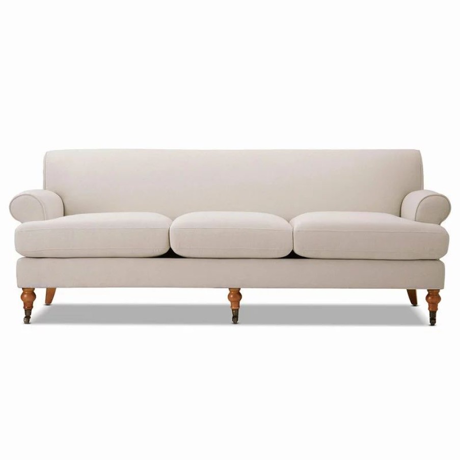 Sofas & Sectionals * | Jennifer Taylor Home Alana 88 Lawson 3-Seater Sofa, Sky Neutral Beige Polyester