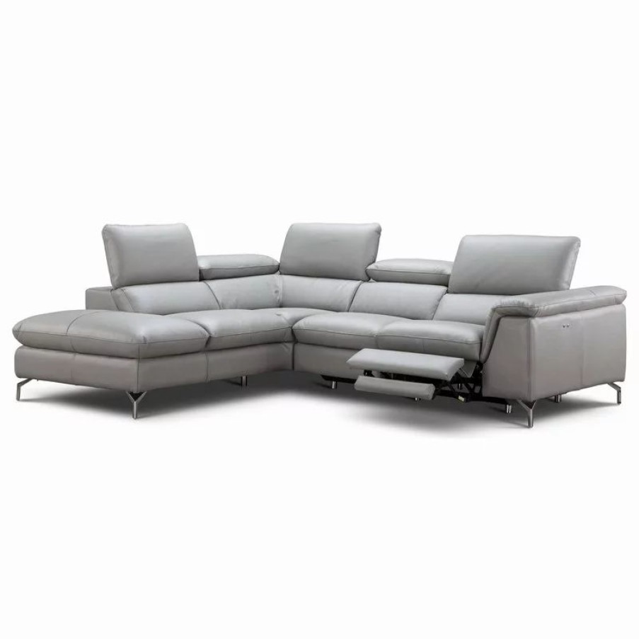 Sofas & Sectionals * | Jnm Furniture Viola Italian Leather Sectional Sofa With Power Recliner, Left Hand Facing